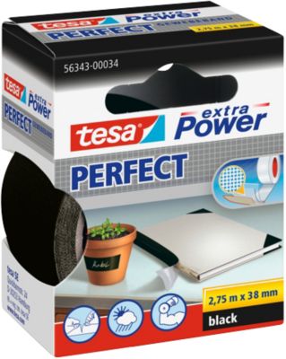 Rubans toilés tesa extra Power 38 mm x 2,75 m Noir