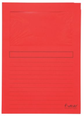 Farde à fenêtre Exacompta Forever A4 Rouge Carte recyclée 100 Unités
