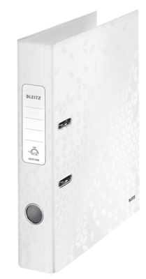 Classeur à levier Leitz 180° WOW 52 mm carton pelliculé A4 Blanc