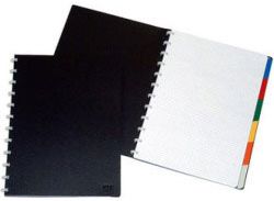 Bloc-note Adoc Pap-Ex Noir Quadrillé A4 90 g/m²