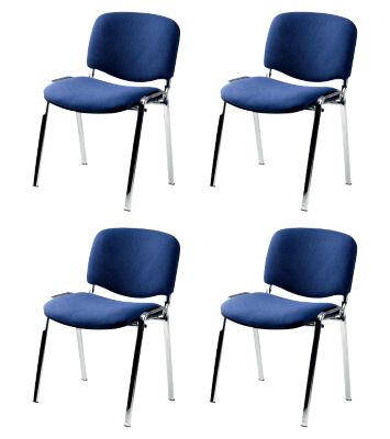Chaises de conférence JES PLUS Tissu Bleu 4 Unités