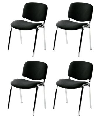 Chaise de conférence JES PLUS Tissu Noir 4 Unités