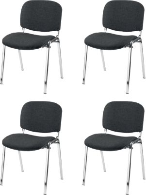 Chaise empilable Nowy Styl Empilables Tissu Gris 4 Unités
