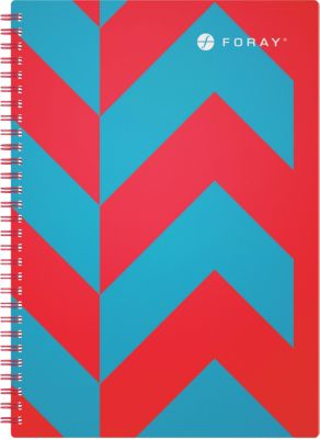 Cahier à spirale Foray Extreme Turquoise A4 Couverture poly Ligné 100 Feuilles