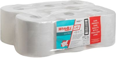 Rouleaux d’essuie-tout WYPALL L10 RCS 1 épaisseur 6 Rouleaux de 525 Feuilles