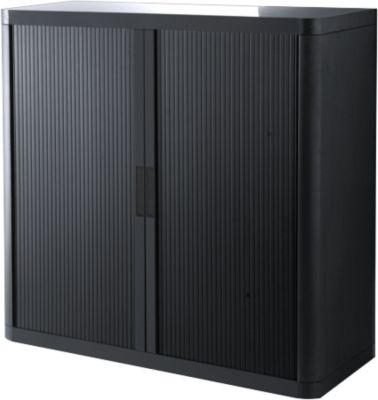Armoire à portes rideaux Paperflow Noir 1 100 x 415 x 1 040 mm
