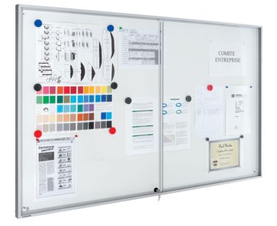 Vitrine d'intérieur Legamaster Premium 27 x A4 95 x 194,9 cm Blanc