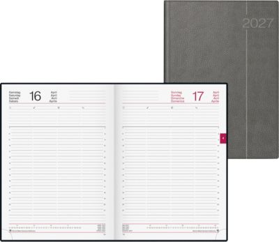 Agenda BRUNNEN Conform A4 1 jour par page 2021 Gris