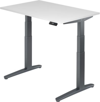 Bureau assis-debout Hammerbacher XBHM Blanc/Graphite 1'200 x 800 x 720 mm