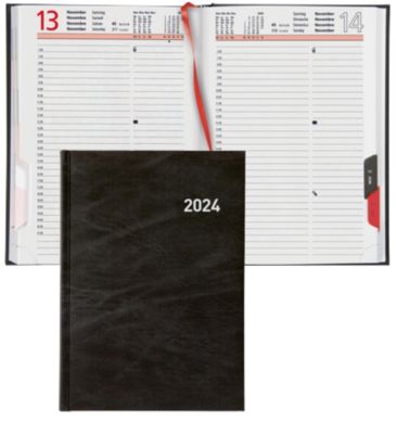Agenda commercial Registra plus A5 1 Jour par page 2021 Noir
