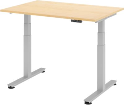 Bureau assis-debout Hammerbacher Ergonomic Aktiv XDSM 12/3/S Imitation érable 1 200 x 800 x 635 mm