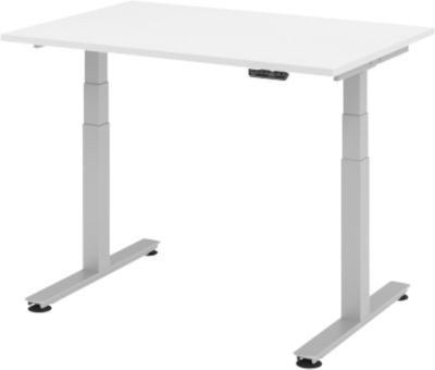 Bureau assis-debout Hammerbacher Ergonomic Aktiv XDSM 12/W/S Blanc 1 200 x 800 x 635 mm
