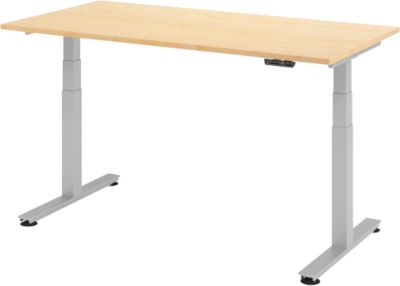 Bureau assis-debout Hammerbacher Egonomic Aktiv XDSM 16/3/S Imitation érable 1 600 x 800 x 635 mm