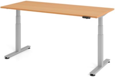 Bureau assis-debout Hammerbacher Ergonomic Aktiv XDSM 19/6/S Imitation hêtre 1 800 x 800 x 635 mm