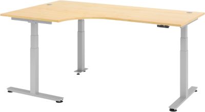 Bureau assis-debout Hammerbacher Ergonomic Aktiv XDSM 82/3/S Imitation érable 2 000 x 1 200 x 635 mm