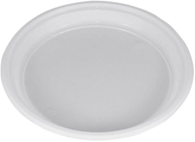 Assiettes jetables PAPSTAR Plastique Blanc 100 Unités