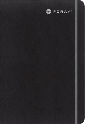 Carnet de notes Foray Executive A5 Noir Couverture souple Quadrillé 100 feuilles