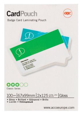 Pochette de plastification GBC Brillant 2 x 125 (250) µm 9,9 x 6,7 cm Transparent 100 Unités
