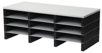 Élément de base pour trieur 3 x 3 compartiments Paperflow Gris, noir Aluminium
