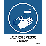 Etichette Markin Lavarsi spesso le mani 125 x 152 mm 2 unità