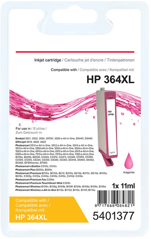 Office Depot Compatibel HP 364XL Inktcartridge CN686EE Magenta Rondea