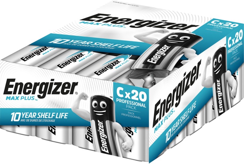 Energizer Max Plus C Alkaline Batteries - Pack of 20 (E301324102) - Image 13