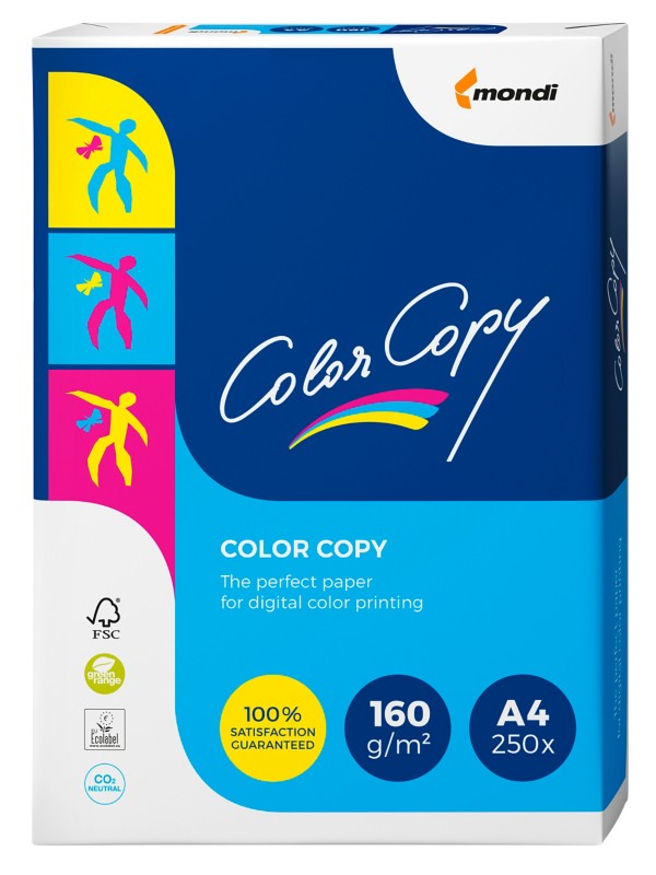 Mondi Color Copy DIN A4 Druckerpapier Weiß 160 g/m² Satin 250 Blatt