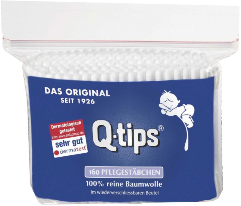 Q-tips Wattestäbchen Nachfüllpack 160 Stück