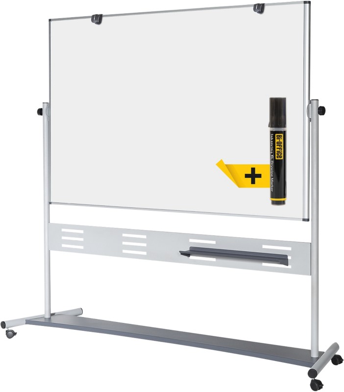 Bi-Office Evolution Mobiles Whiteboard Freistehend Magnetisch Lackierter Stahl Doppelseitig 150 (B) x 120 (H) cm