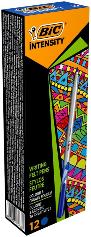 BIC Intensity Fineliner Pen Medium 0,7 mm Blau 12er-Pack