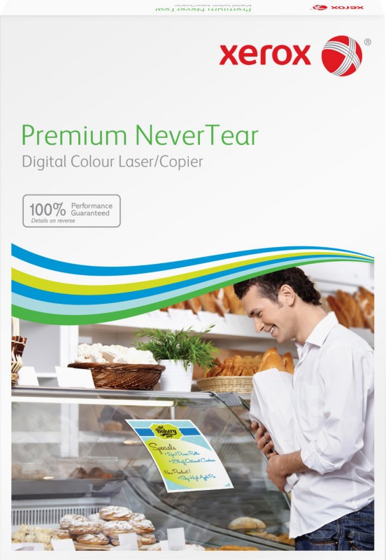 Xerox Premium NeverTear Selbstklebende Polyesterfolie DIN A3 Druckerpapier 195 g/m² Matt Weiß 100 Blatt