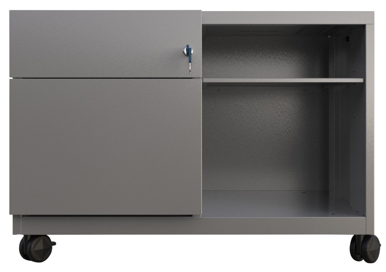 Thumbnail - Bisley Rollcontainer Caddy Schublade rechts Silber 800 x 490 x 563 mm