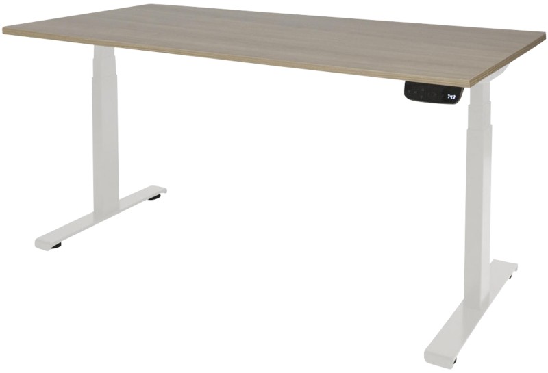 Schaffenburg Dextro Plus Elektrisch Höhenverstellbar Sitz-Stehschreibtisch Rechteckig Eiche T-Fuß 1.600 (B) x 800 (T) x ...