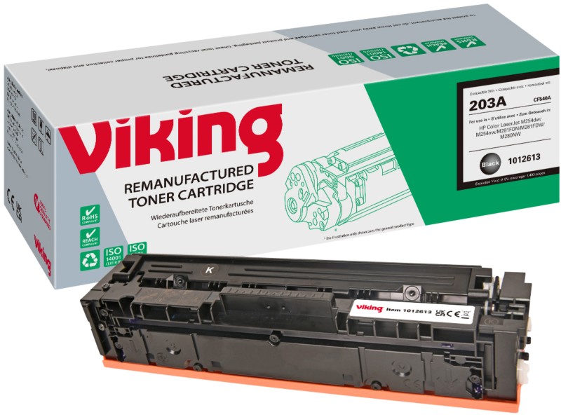 Viking 203A Kompatibel HP Tonerkartusche CF540A Schwarz