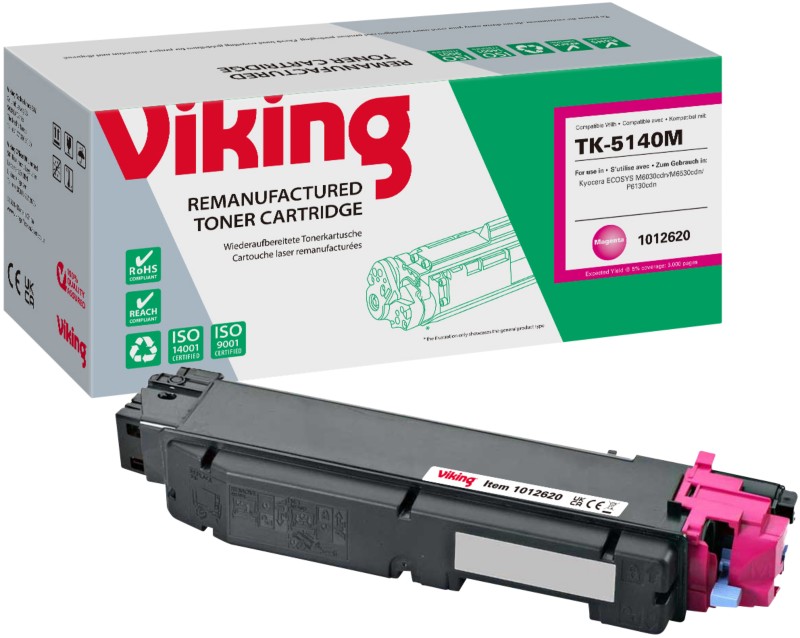 Thumbnail - Viking TK-5140M Kompatibel Kyocera Tonerkartusche Magenta