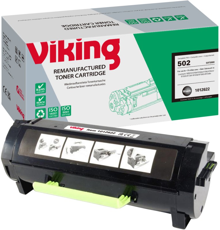 Viking Kompatibel Lexmark Tonerkartusche 50F2000 Schwarz