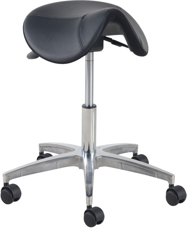 Euroseats Ergonomischer Hocker Matera Aluminium Small Schwarz