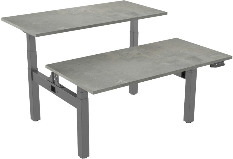 euroseats Sitz-Stehbank Oxyd Grau 1.600 x 800 x 600 - 1.230 mm