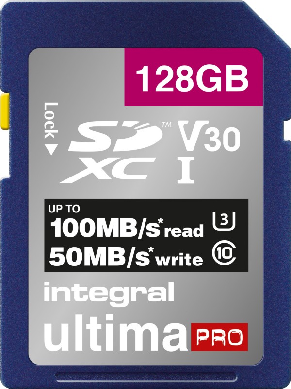 Integral SDXC Flash-Speicherkarte UltimaPRO V30 128 GB