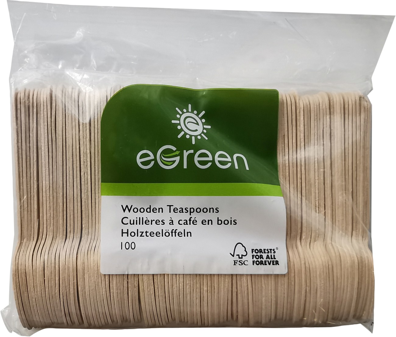 Egreen Disposable Spoon Wood Brown 110 Mm Pack Of 100
