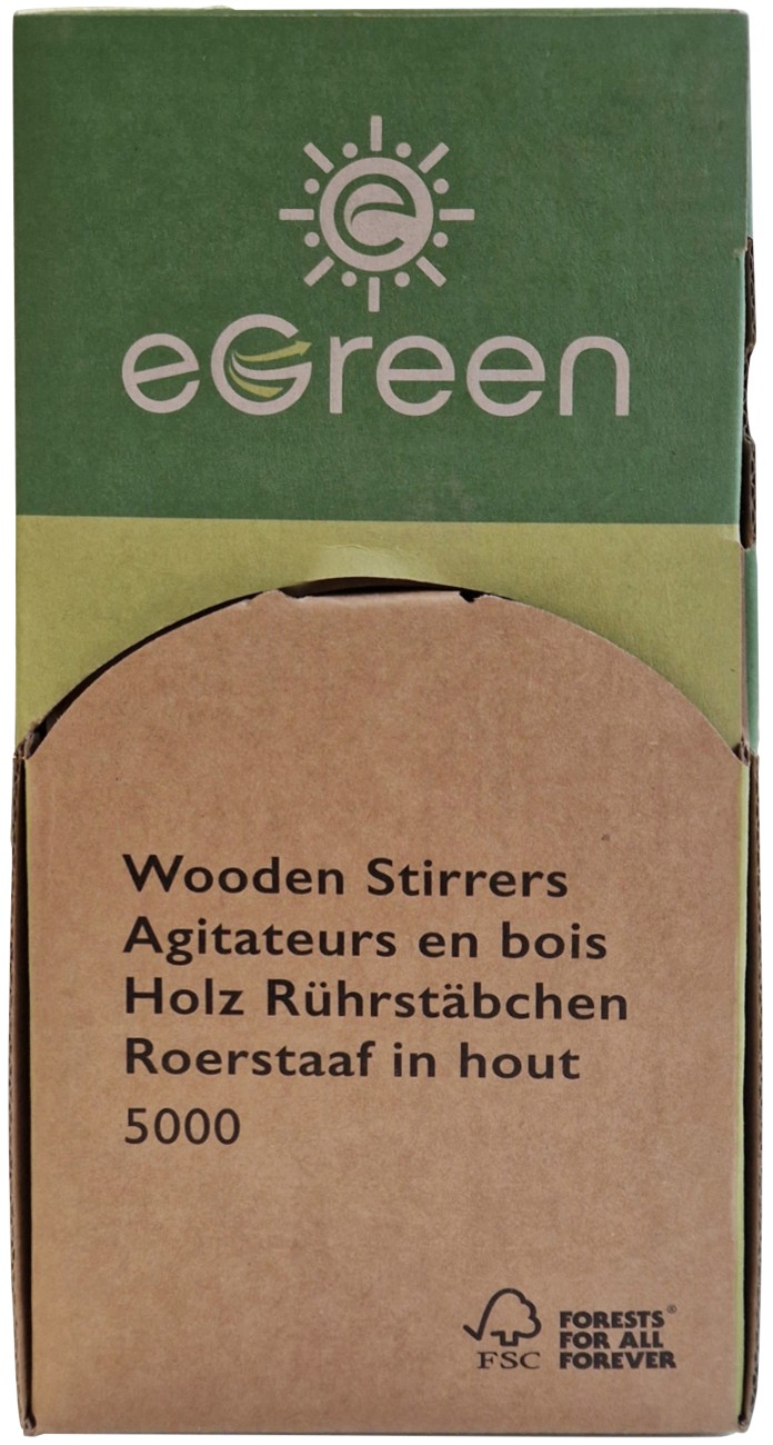 Egreen Disposable Tea Spoons Birch Wood 11Cm Brown Pack Of 5000
