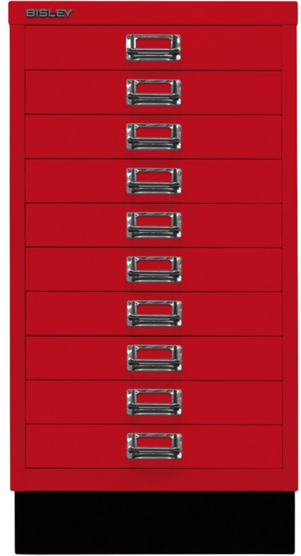 Bisley Schubladenschrank 10 Schübe Kardinal Rot 349 x 432 x 670 mm