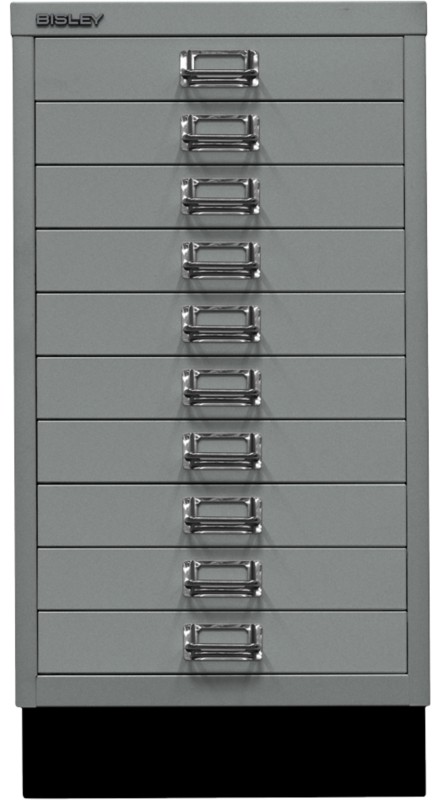 Bisley Schubladenschrank 10 Schübe Silber 349 x 432 x 670 mm