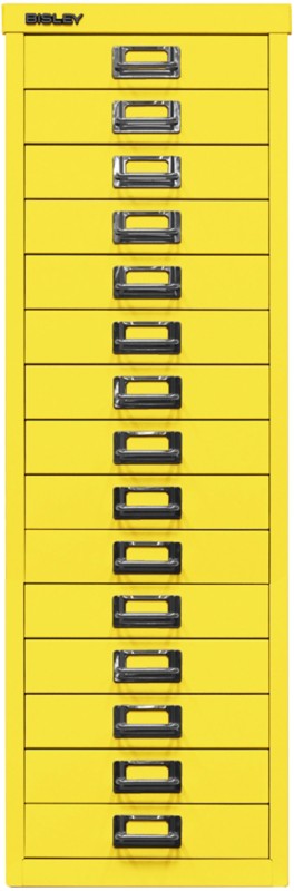 Bisley Schubladenschrank 15 Schübe Gelb 279 x 380 x 860 mm