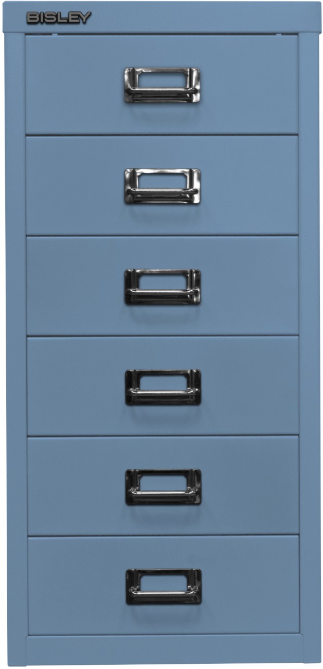 Thumbnail - Bisley Schubladenschrank Multidrawer 6 Schübe Blau 279 x 380 x 590 mm