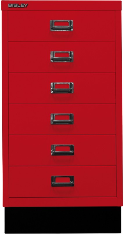 Bisley Schubladenschrank Multidrawer 6 Schübe Kardinalrot 349 x 432 x 670 mm