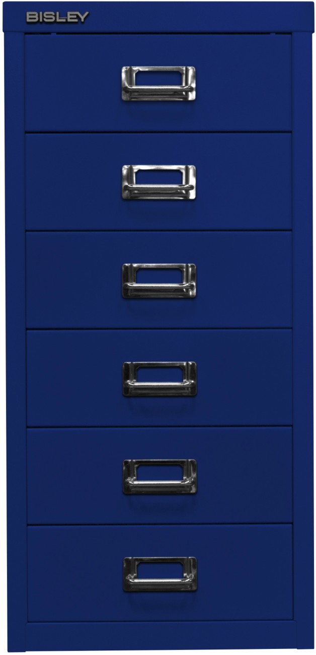 Thumbnail - Bisley Schubladenschrank 6 Schübe Oxfordblau 279 x 380 x 590 mm