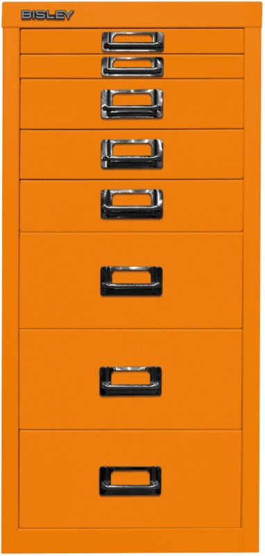 Thumbnail - Bisley Schubladenschrank 8 Schübe Orange 279 x 380 x 590 mm