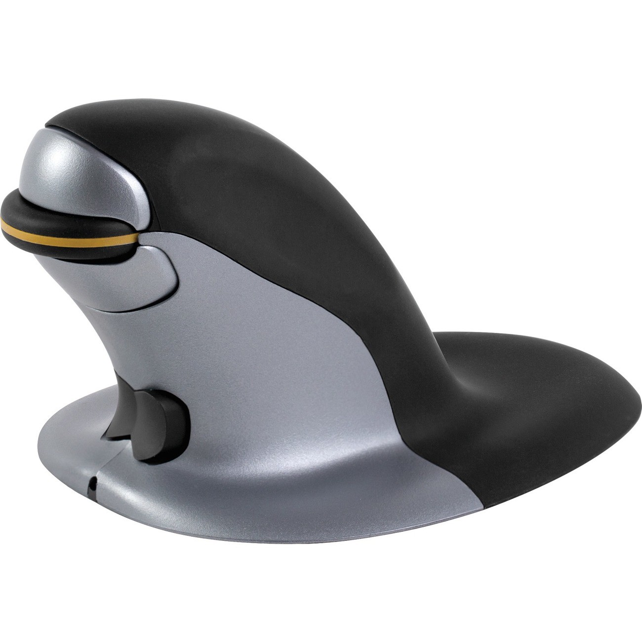 Fellowes Kabellose Vertikale Maus Penguin Grösse M Schwarz, Silber