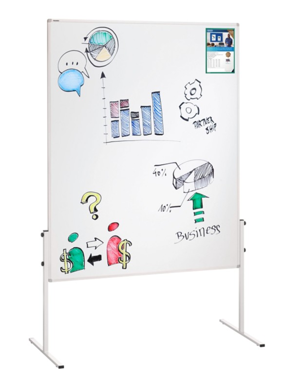 Thumbnail - Franken X-tra!Line Mobiles Whiteboard Magnetisch Lackierter Stahl Beidseitig 150 (B) x 120 (H) cm